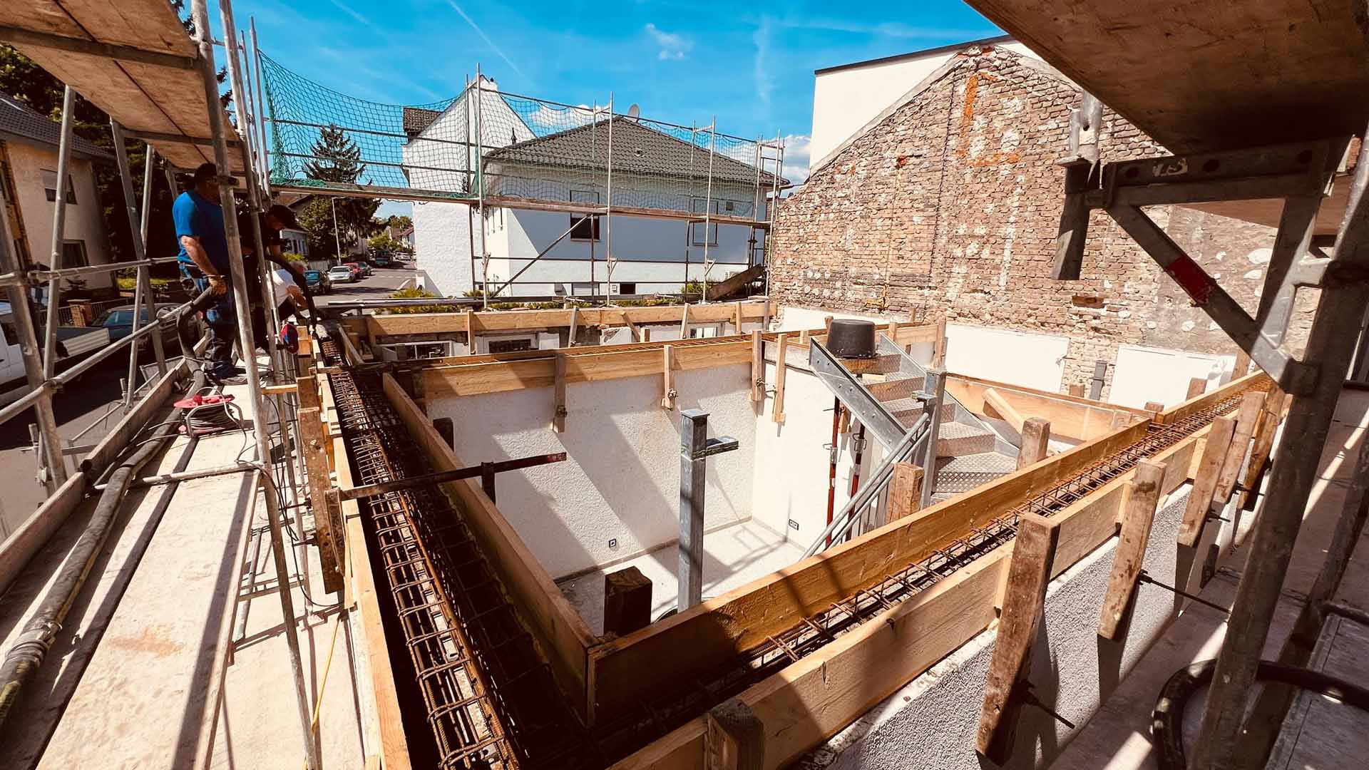 Enge Baustelle / Altbau-Sanierung